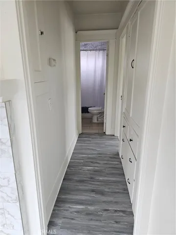 Hallway to bedroom and bathroom