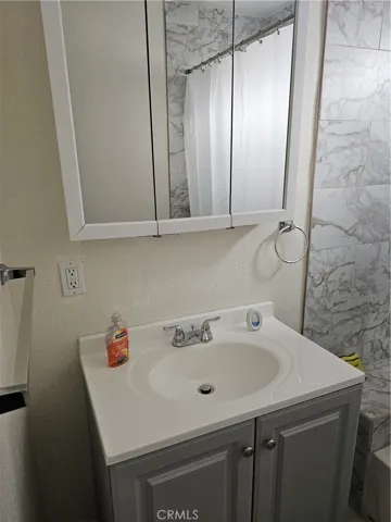 Bathroom sink and mirror