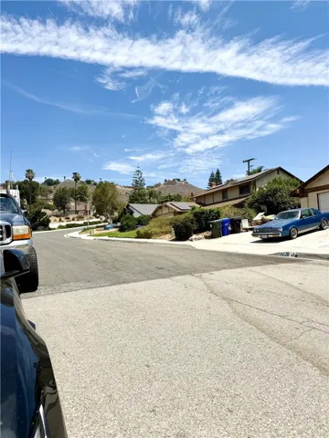 View up the street