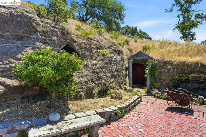 Terrace adjacent to cave entrance.