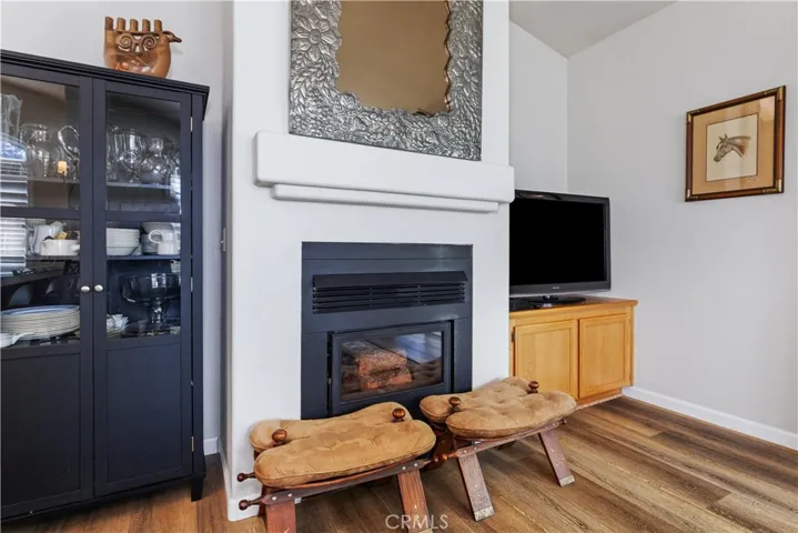 Wood burning fireplace