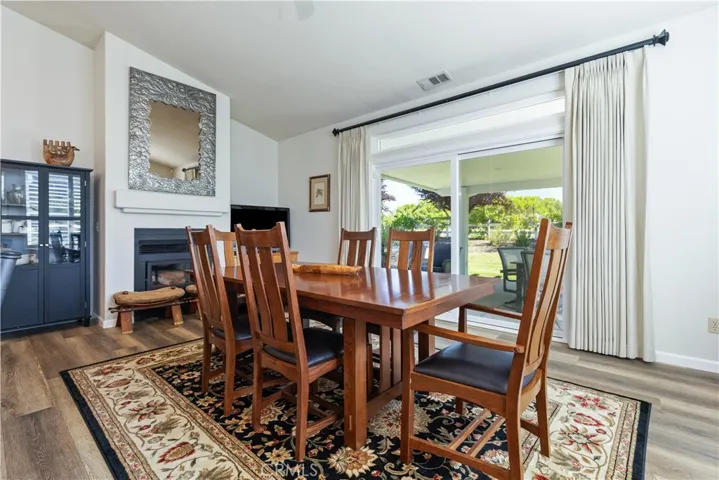 Spacious dining area