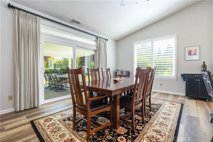 Dining area off the kitchen