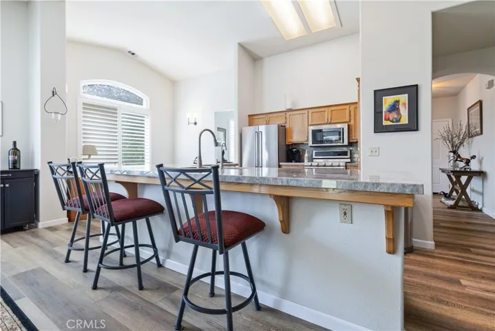 Oversized kitchen island great for everyday dining
