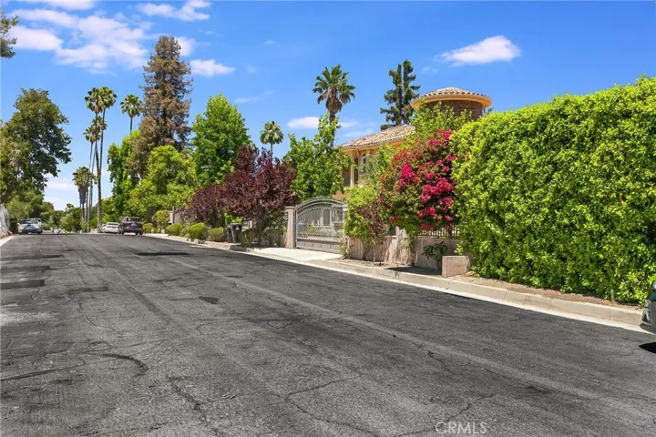 Set back from a quiet tree-lined street.