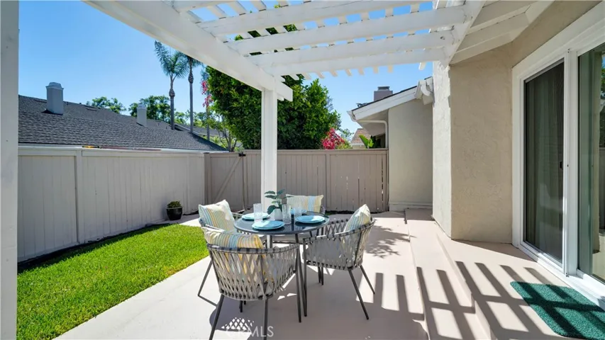 Let's take the party outside. The patio cover provides some nice shade when it is too warm.