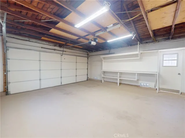 Finished garage, with Insulated door