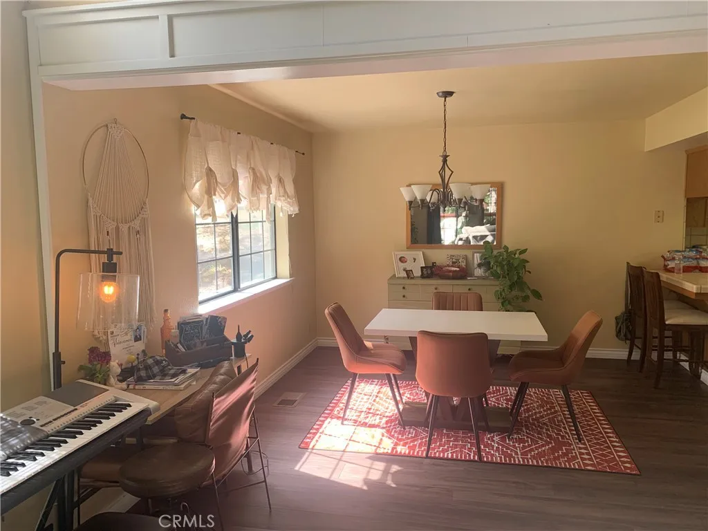 Looking from living room to dining area.