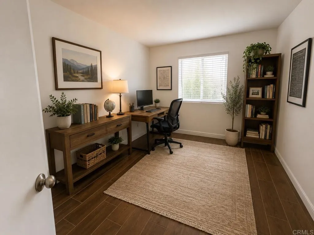 Virtually staged bedroom 4