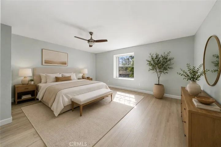 Primary bedroom. Virtual staged.