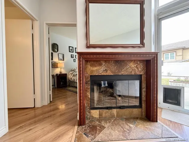 Features a gas fireplace