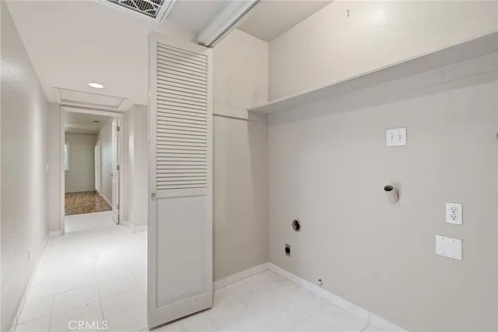 Indoor laundry area