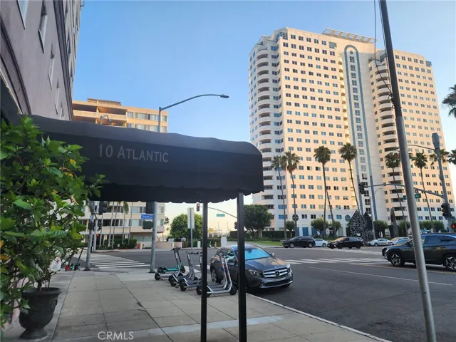 a side view of the front entrance.