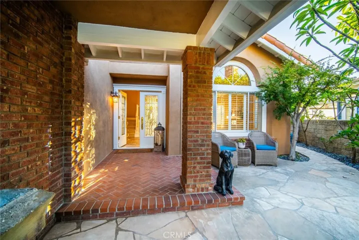 Private gated courtyard entry