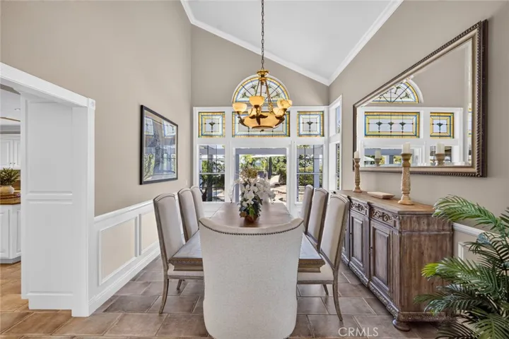 Dining room opens to kitchen