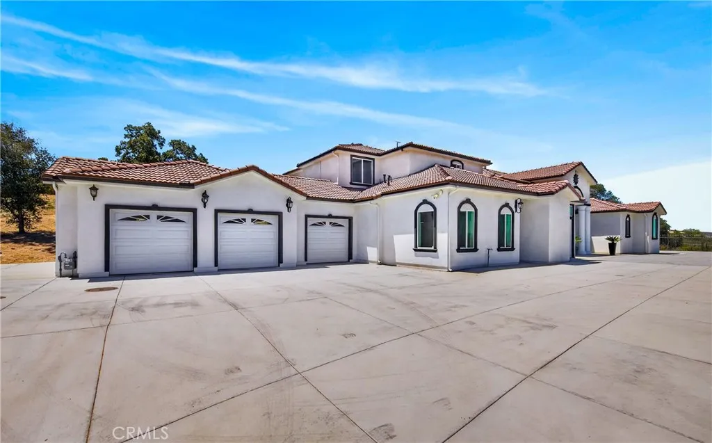 Front view garage- RV parking