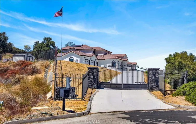 Private entrance with electric gate