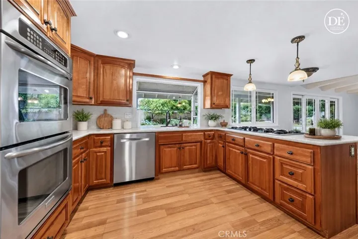 Virtually decorated kitchen.