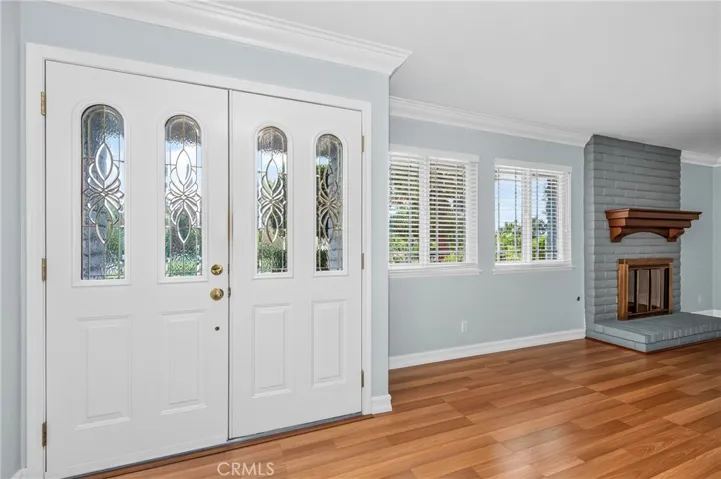 Double door entry.