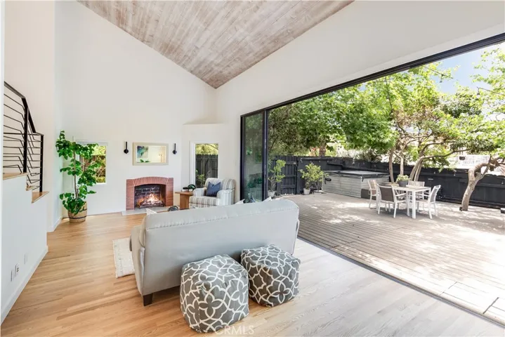 Sliding Glass Doors Open to Deck