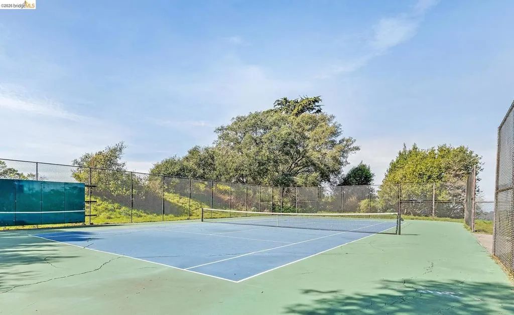 View of tennis court