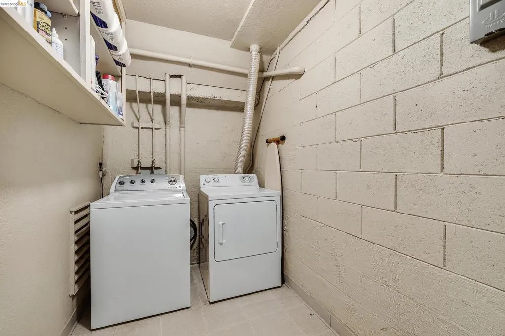 Laundry room featuring washer and dryer
