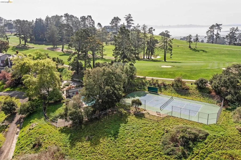 Drone / aerial view of a golf course