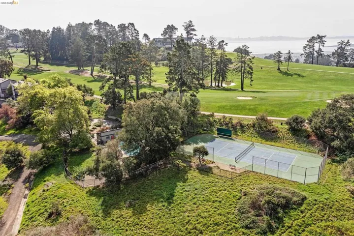 Drone / aerial view of a golf course