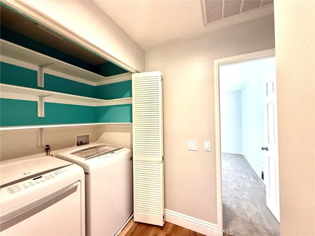 Laundry closet on the second floor
