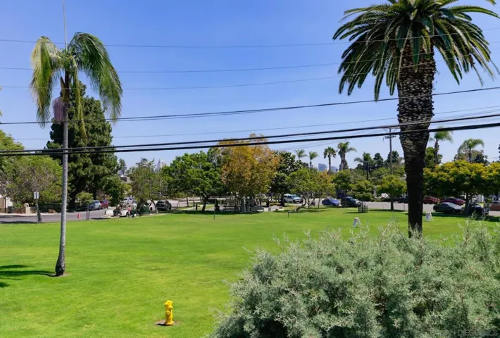 View of Mathewson Park (Pomona Park) from the primary bedroom.