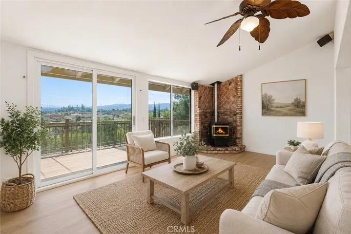 Great Room with Panoramic views virtually staged.