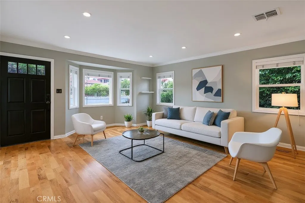 Virtually Staged Living Room Setup 1