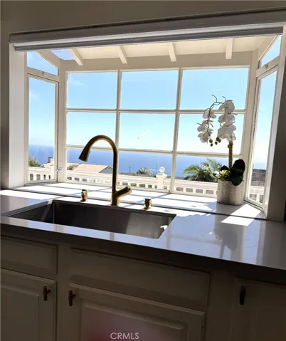 Amazing view through bay window at kitchen
