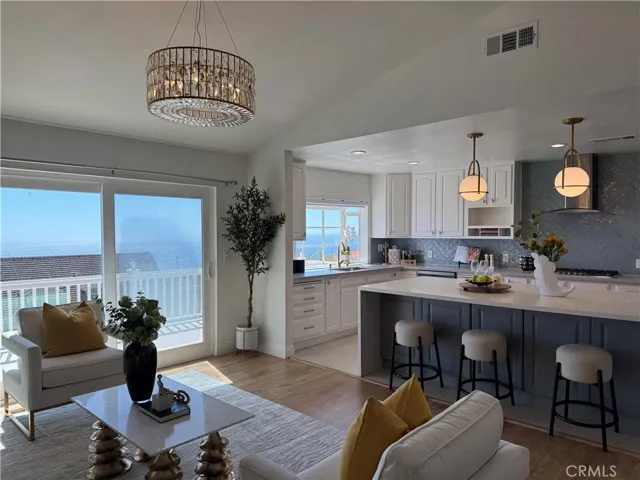 Family room and kitchen