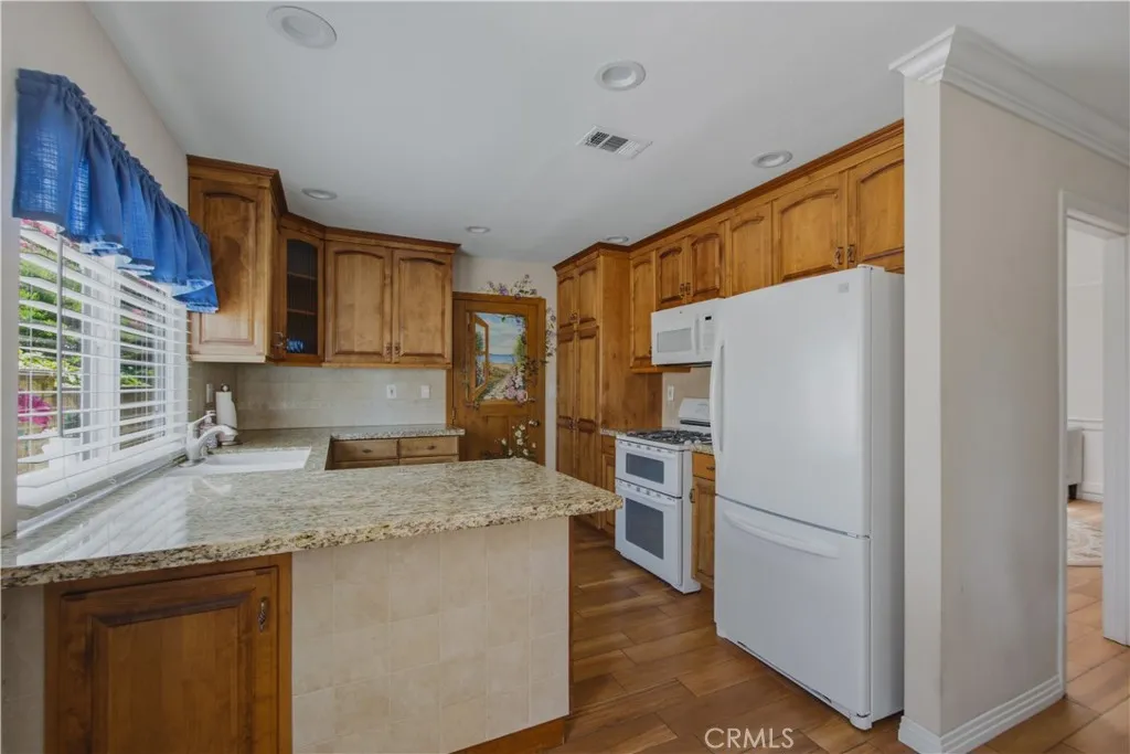 Another kitchen view from dining room area.