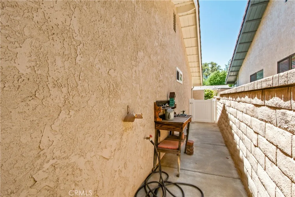 Side entry to back yard of home.