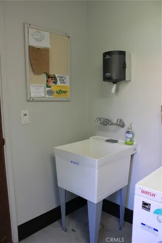 Hand wash sink in laundry room