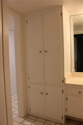 Linen/storage closet in dressing area