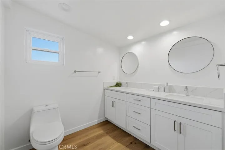 Primary suite bathroom front house