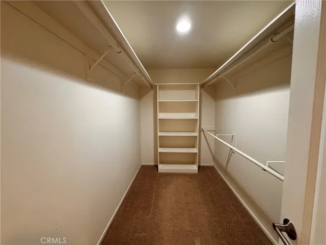 Walk-in closet in the Master Bedroom