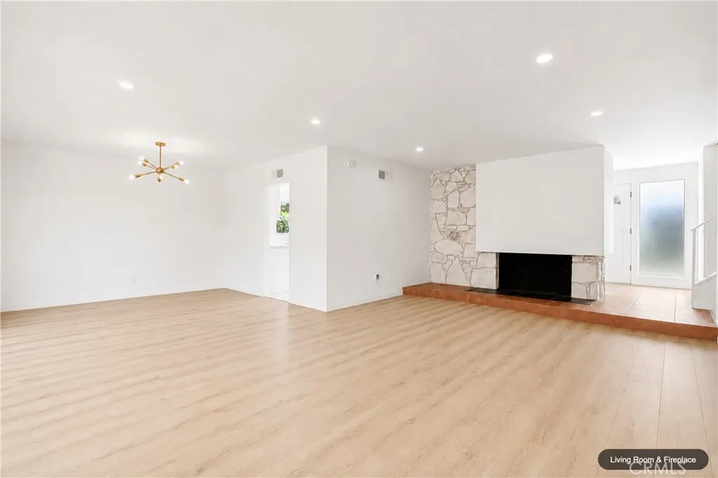 Living Room & Fireplace