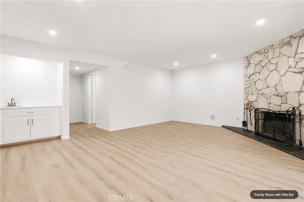 Family Room with Wet Bar