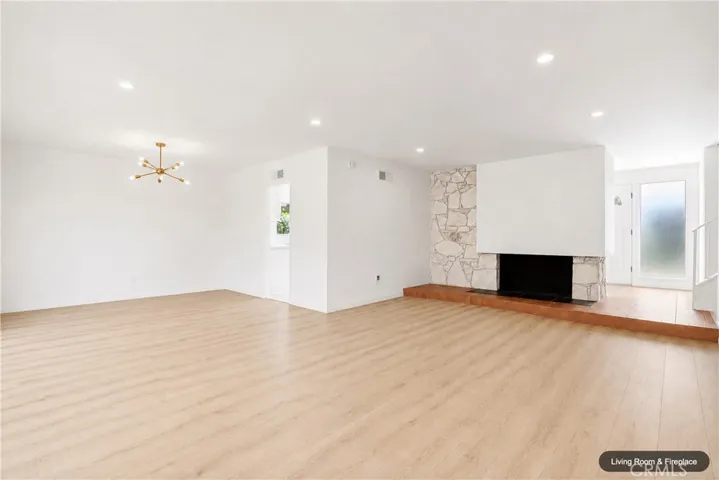 Living Room & Fireplace