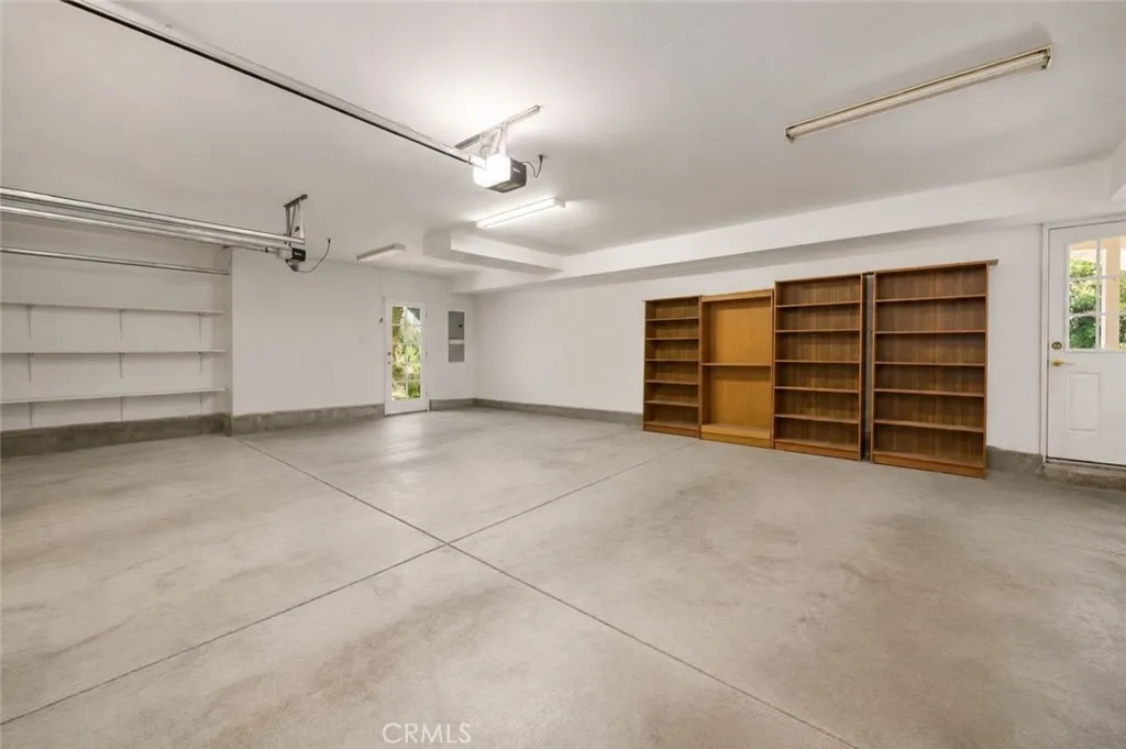 digitally altered photo to remove some items in garage