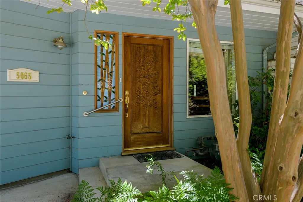 gorgeous custom wood-carved entry door