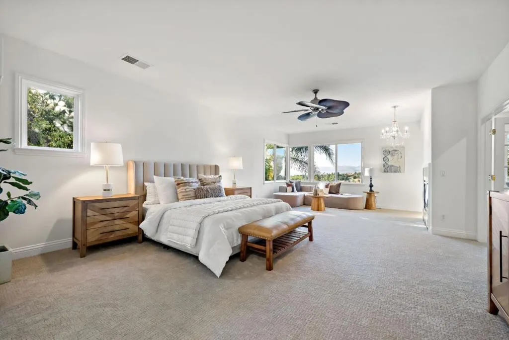 Luxurious Master Bedroom with Cozy Retreat Area