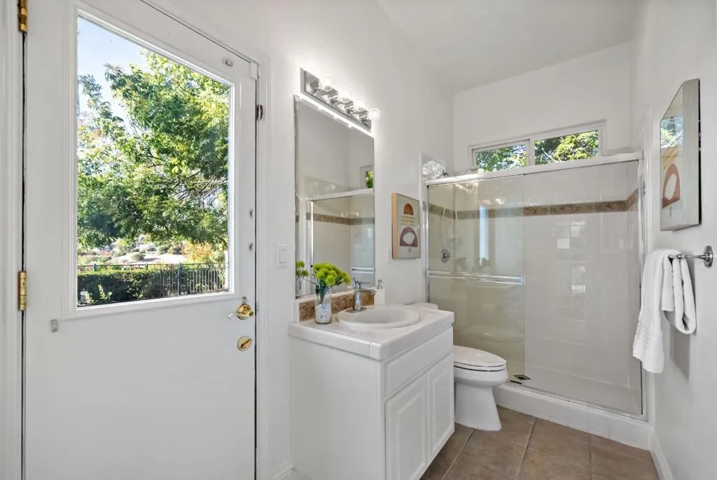 Downstairs Bath with Access to Backyard