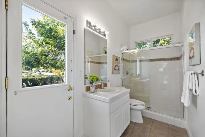 Downstairs Bath with Access to Backyard