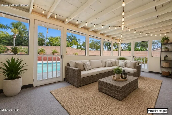 Sunroom virtually staged
