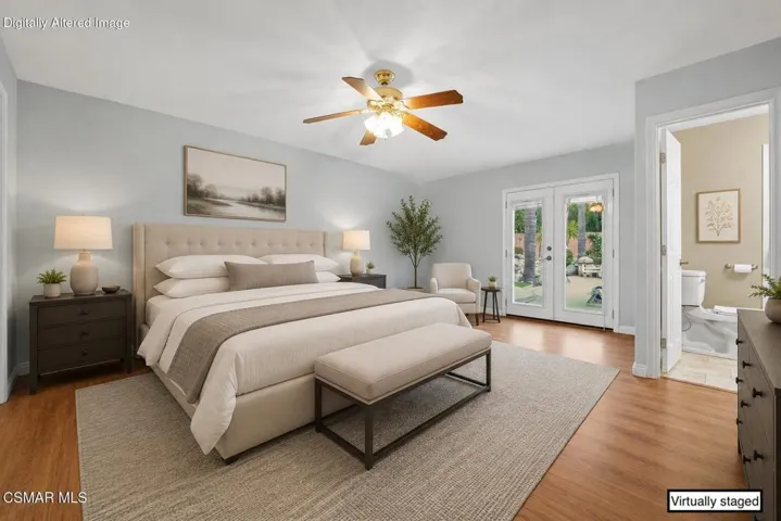 Master bedroom virtually staged